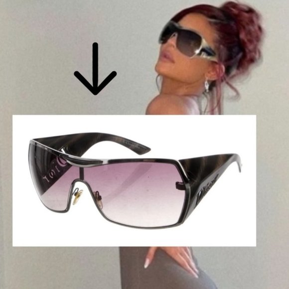 RARE Christian Dior Guacho Shield Sunglasses Early 2000's Retro Dio Sunnies - Picture 14 of 14